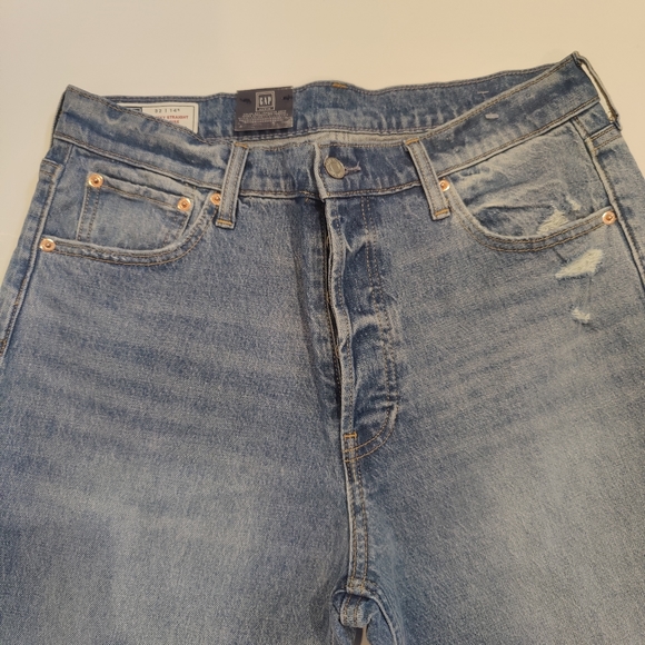 Gap High Rise Cheeky Straight Jeans With Washwell - Picture 3 of 8
